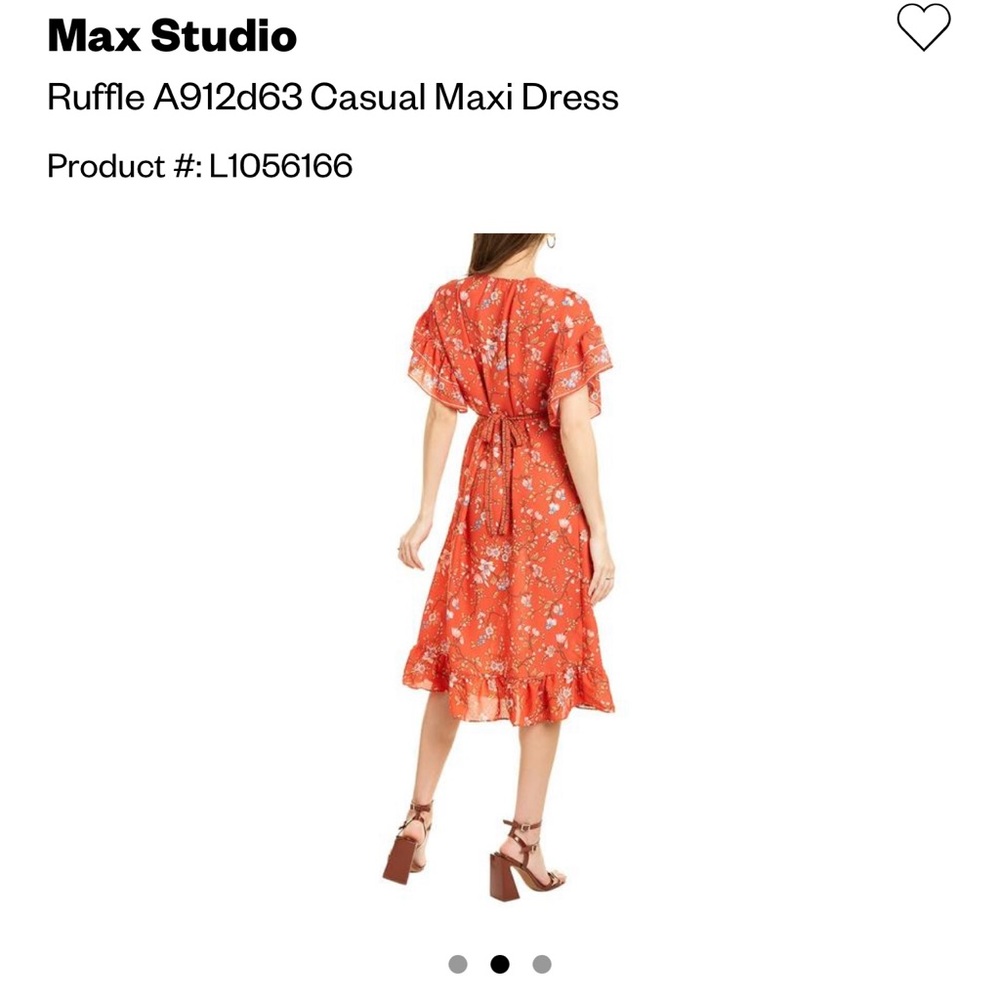 NWT. Blue floral midi dress. Max Studio. Size small. - Picture 6 of 7